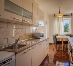 Kuchyň nebo kuchyňský kout v ubytování Apartment Panorama