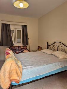 a bedroom with a bed with a blanket on it at DESPINA SGPP in Argostoli