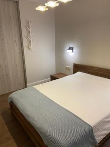 a bedroom with a large bed in a room at Eliana Apartments in Druskininkai