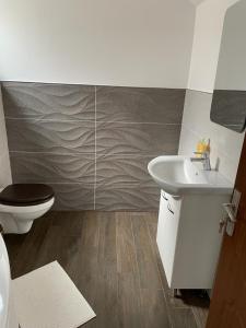 Koupelna v ubytování Fenyő Apartman