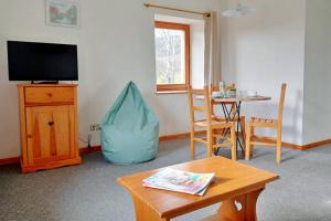 TV a/nebo společenská místnost v ubytování Gîte Les 4 Saisons