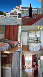 een collage van vier foto's van een huis bij Apartamento Sol y Playa Puerto Naos in Puerto Naos