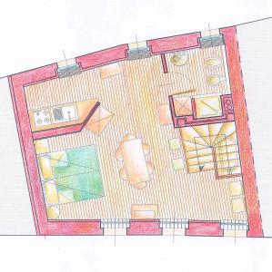 Plán poschodí v ubytovaní Residenza Dei Tolomei Polcenigo