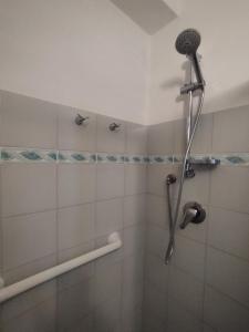 a shower with a shower head in a bathroom at Roma27 Scarperia in Scarperia