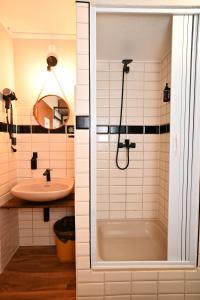 Ein Badezimmer in der Unterkunft Self check in City Hostel Nordstern