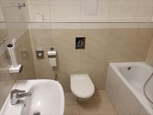 斯圖帕瓦的住宿－艾米能特酒店，浴室配有白色卫生间和盥洗盆。