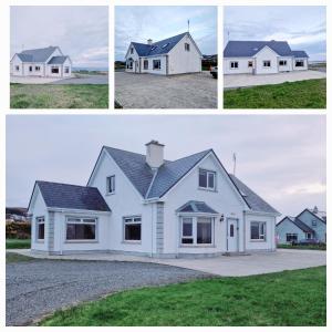 drie verschillende uitzichten op een wit huis bij Radharc Na Mara in Letterkenny