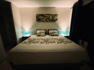 Postel nebo postele na pokoji v ubytování Meherio - Bel Appartement vue mer à TAHITI