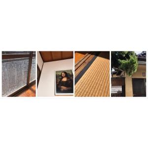 un collage de fotos de una casa en Hostel みんか松本 en Matsumoto