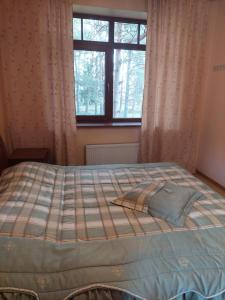 Postel nebo postele na pokoji v ubytování Saulesdarzs