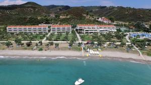an aerial view of a resort on a beach at Xenios Anastasia Resort & Spa in Nea Skioni