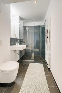 Ένα μπάνιο στο Altstadt Apartment 2 Zimmer am Weibermarkt