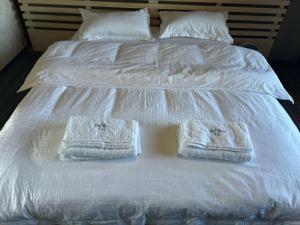 Tempat tidur dalam kamar di 高島市安曇川町琵琶湖徒歩3分エクシブ 高島 近くBbQ自転車無料貸出
