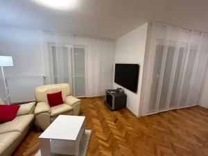 TV a/nebo společenská místnost v ubytování Apartment Tina