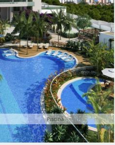 an image of a swimming pool at a resort at Apartamento Aguas Claras in Águas Claras