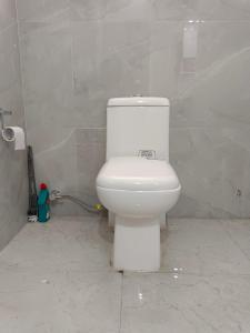 W pokoju znajduje się łazienka z białą toaletą. w obiekcie Tsering's Homestay Oyan w Pasighat