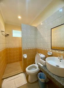 パングラオにあるパングラオ リージェンツ パーク リゾートのバスルーム(トイレ、洗面台、シャワー付)