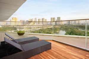 Balkón nebo terasa v ubytování JW Marriott Hotel Hanoi