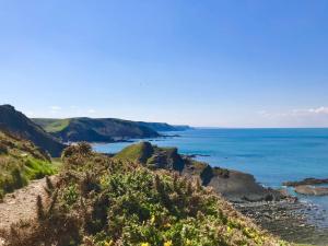 a view of the ocean from a bluff at Montgomery Barn in Bideford