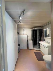 博登的住宿－In the nature，大型浴室设有卫生间和水槽。
