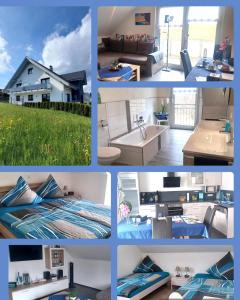 un collage de diferentes fotos de una casa en Haus Panoramasicht, en Höchenschwand