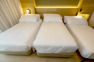 Postel nebo postele na pokoji v ubytování Hotel Zenit Bilbao