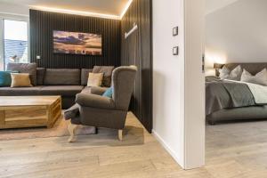 Posezení v ubytování Baltic House Penthousewohnung Seebrücke
