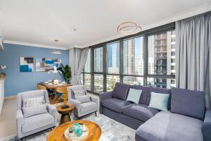 Posezení v ubytování Ultimate Stay / 7 people / Spacious / Dubai Creek with Marina Views