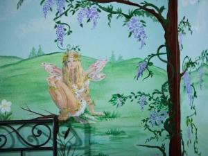 a painting of a fairy sitting in the water at Appartement in Scandiano mit Privatem Parkplatz - b57352 in Scandiano