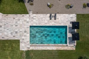 an overhead view of a swimming pool at Villa Velari In Volterra With Private Pool, AC in Volterra