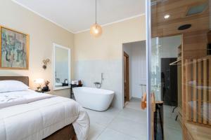 Posteľ alebo postele v izbe v ubytovaní Apartment Barbara with Private pool