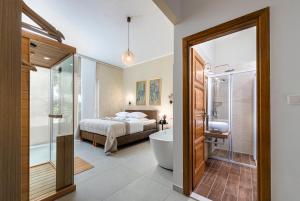 Posteľ alebo postele v izbe v ubytovaní Apartment Barbara with Private pool