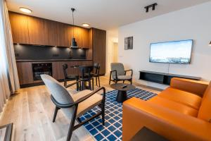 Köök või kööginurk majutusasutuses Hlemmur Suites