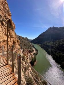 a view of a river from a cliff at APARTAMENTO CAMINO DEL RIO in Ardales