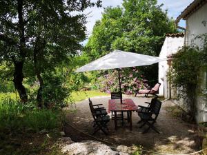 Zahrada ubytování Gite de caractère, piscine et vue