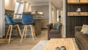 Kuchyň nebo kuchyňský kout v ubytování Beach House Penthousewohnung Düne