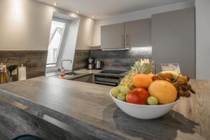 Kuchyň nebo kuchyňský kout v ubytování Beach House Penthousewohnung Düne