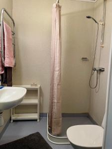 Koupelna v ubytování B&B Ströprodukter
