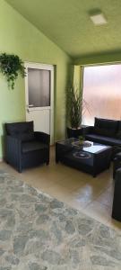 a living room with two couches and a table at Marinkovic 2 stan na dan in Vranje
