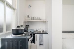 Ett kök eller pentry på Heart of Dalston- Trendy Compact Studio Flat
