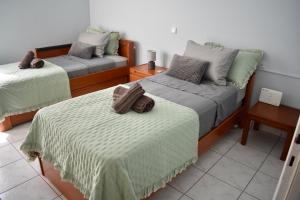 Postel nebo postele na pokoji v ubytování Igoumenitsa Retiré Apartment
