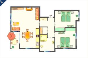 Grundriss der Unterkunft Villa Doris Whg 1 Merilyn