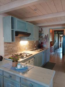 Η κουζίνα ή μικρή κουζίνα στο Villa Maga