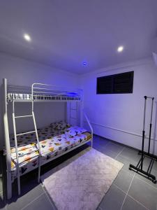 ein Schlafzimmer mit einem Etagenbett in einem Zimmer in der Unterkunft Passion in Schœlcher