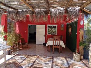 Patio nebo venkovní prostory v ubytování la maison rouge