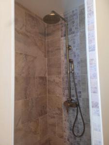 a shower with a shower head in a bathroom at Bel des Prés - Mantéros in Carquefou +9 photos