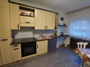 Kuchyň nebo kuchyňský kout v ubytování Gemütliche Ferienwohnung in Körba am See