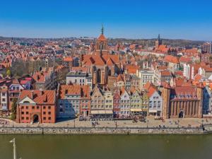 Výhľad na mesto Gdansk alebo výhľad na mesto priamo z apartmánu