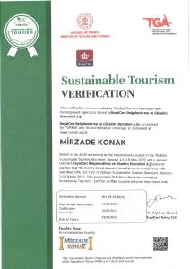 Сертификат, награда, табела или друг документ на показ в Mirzade Konak Hotel