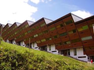 duży budynek na szczycie wzgórza w obiekcie Résidence Cascade - Appartement 3 pièces 7 personnes à Arc 1600 ski aux pieds et proche des commerces MAE-2014 w mieście Arc 1600 +8 zdjęć